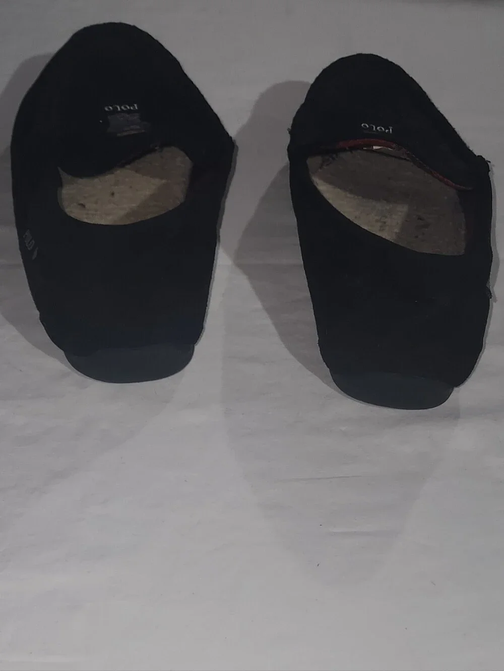 Polo Ralph Lauren Declan Bear Slippers Size 10 Suede Moccasin Plaid Lined